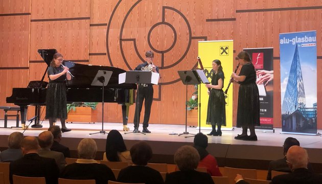 Ho2F, Kammermusik für Holzblasinstrumente, AG III (Amelie Janezic, Lisa Pölzer, Sebastian Lercher, Anna Pölzer)